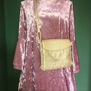 Women’s Gold Textured Crossbody Bag